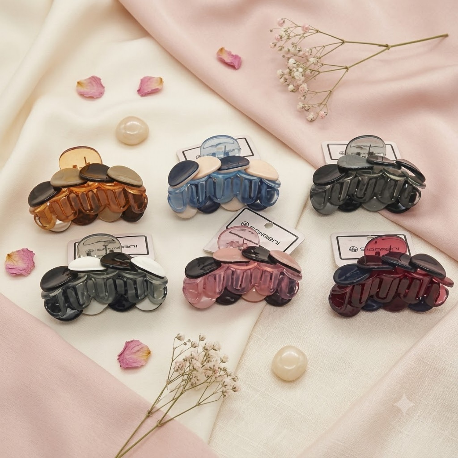 Fashion Alley Assorted Styles Hair Claw [Pack Of 12]