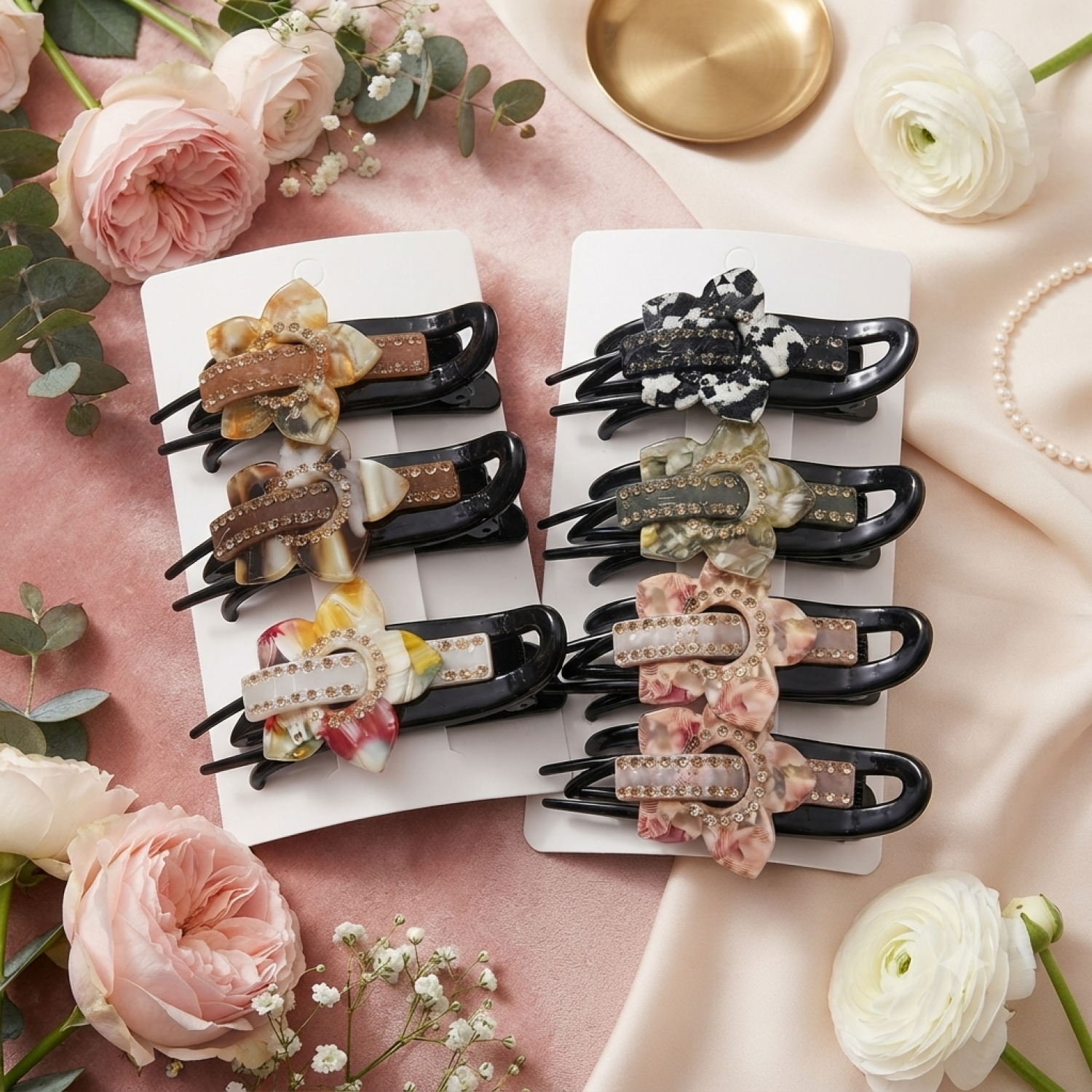 Fashion Alley Korean Back Clip For Women Pack Of 12 Pc