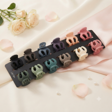 Fashion Alley 3.5Cm Matte Hair Claw For Women Pack Of 12