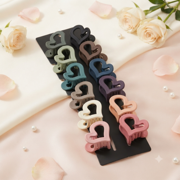 Fashion Alley 4CM Matte Hair Claw For Women Pack Of 12 Fashion Alley 4CM Matte Hair Claw For Women Pack Of 12
