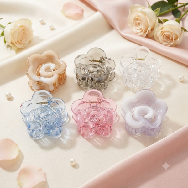 Fashion Alley 5CM  Shine Hair Claw For Women Pack Of 12
