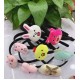 Fashion Alley Soft Trendy Multi Color Teddy Bear Head Band ( pack of 12 )