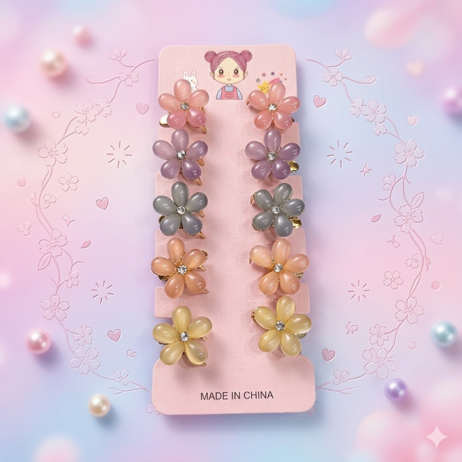 fashion Alley 2 Cm Mini Kids Hair Claw [Pack Of 10 Peace]