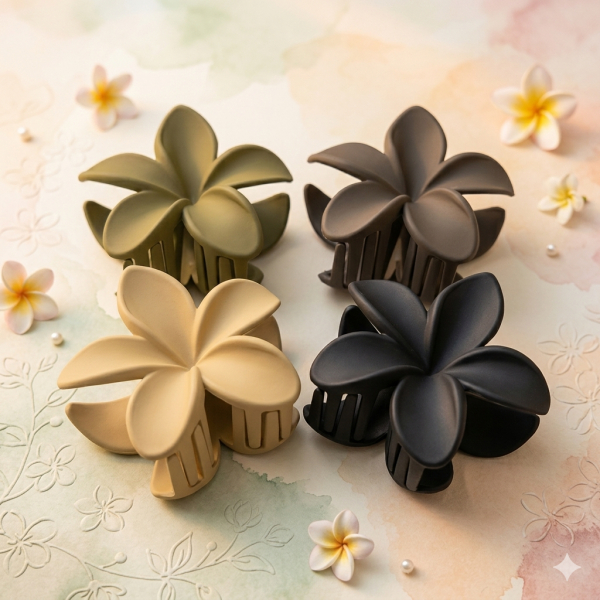 Fashion Alley 7.5cm Matt Hair Claw For Women Pack Of 12