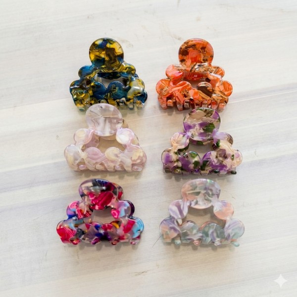 Fashion Alley 4 Cm Hair Claw For Women Pack Of 12 Pc