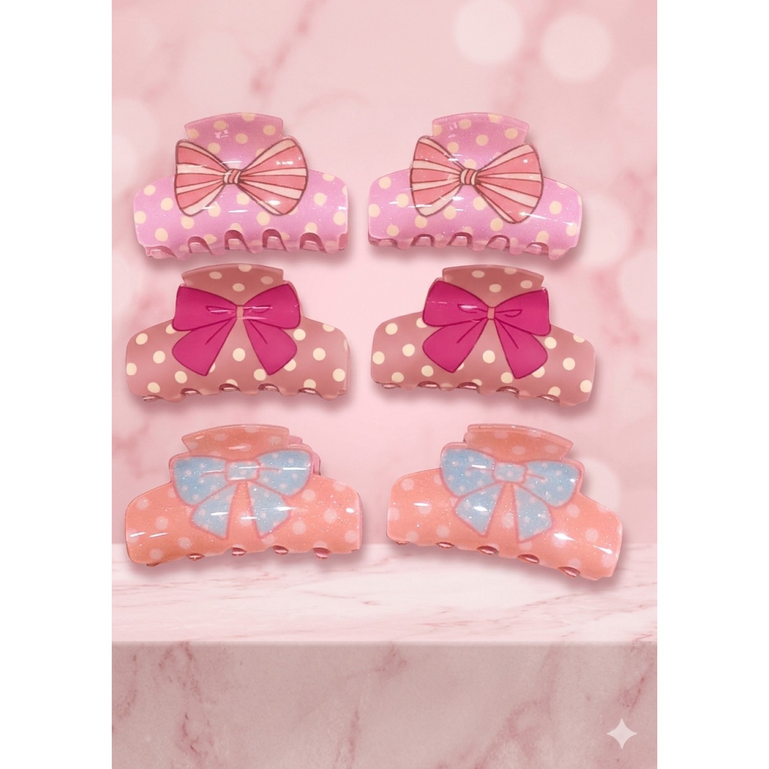 Fashion Alley Shine 8 CM Hair Claw For Women Pack Of 12