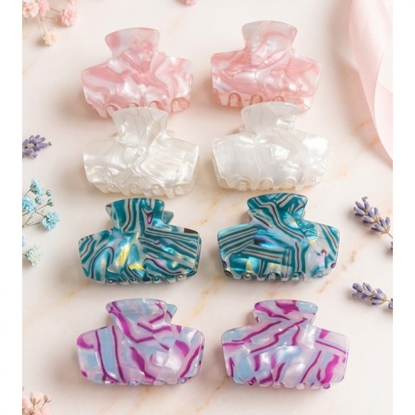 Fashion Alley 4.5 Cm Hair Claw For Women Pack Of 12 Pc