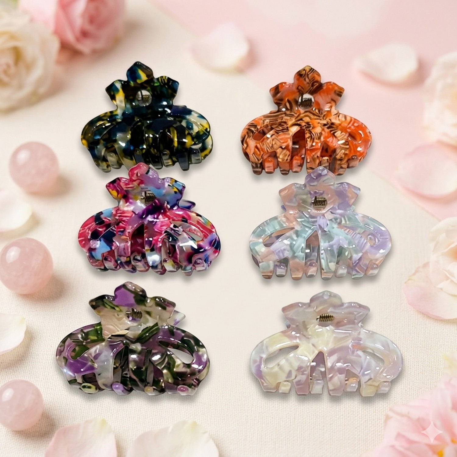 Fashion Alley 5-6 Cm Hair Claw For Women Pack Of 12 Pc