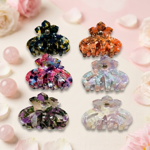 Fashion Alley 5-6 Cm Hair Claw For Women Pack Of 12 Pc