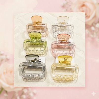 Fashion Alley 7cm shine Hair Claw For Women Pack Of 12