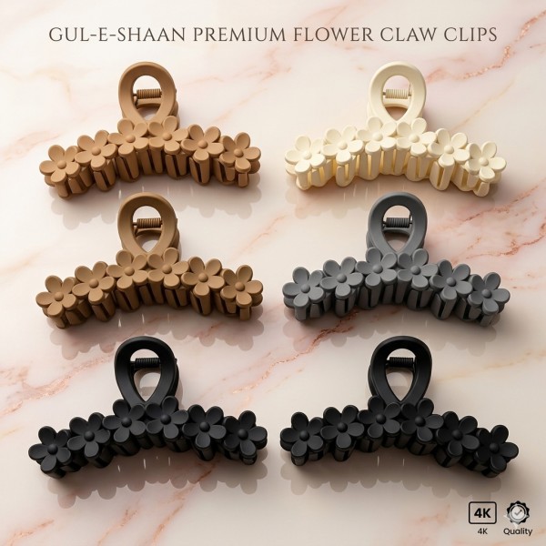 Fashion Alley 12Cm Matt Hair Claw For Women Pack Of 12