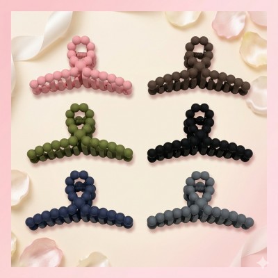 Fashion Alley 8 CM Mate Hair Claw For Women [Pack Of 12]