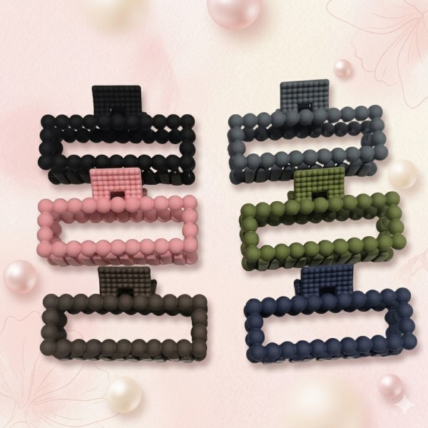 Fashion Alley 6.5 CM Mate Hair Claw For Women [Pack Of 12]