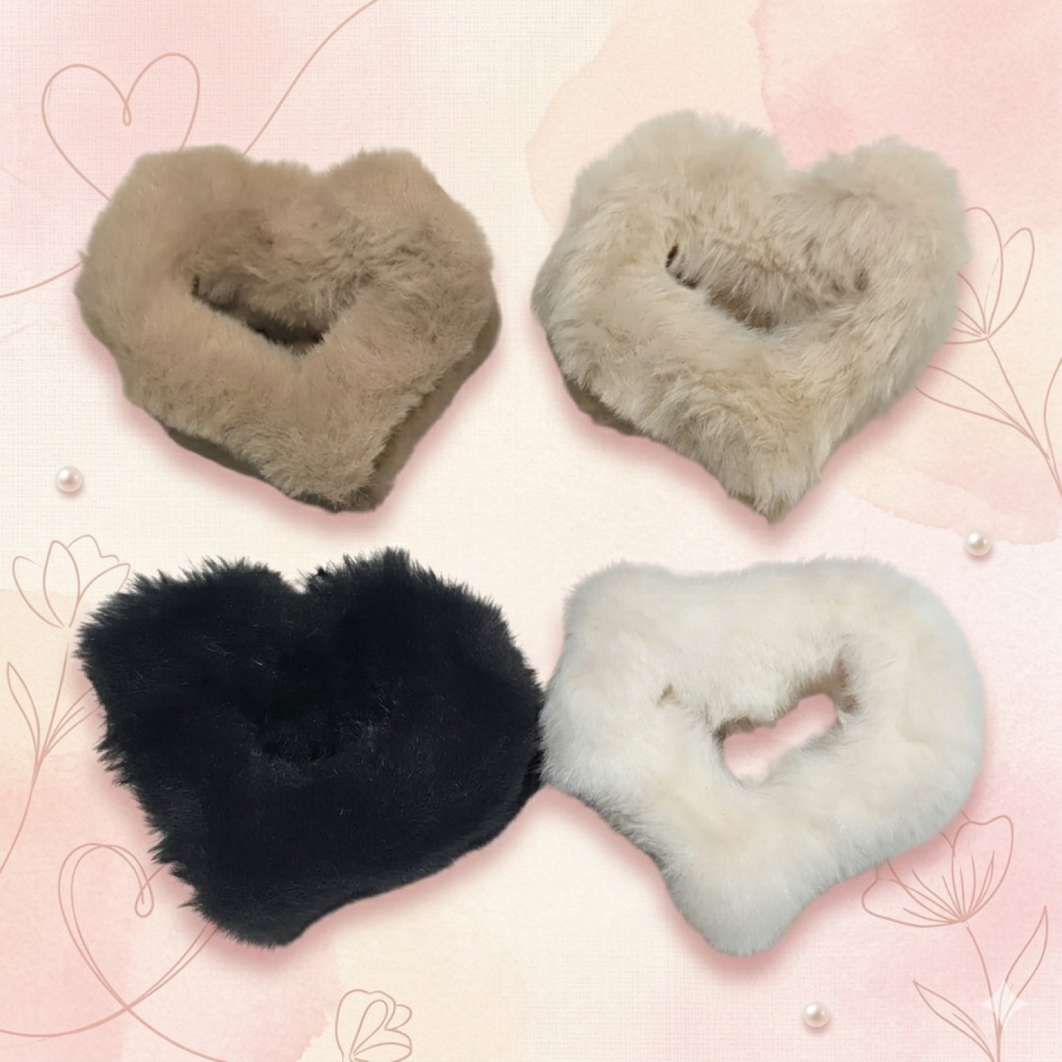 Fashion Alley 8Cm Fur Hair Claw For Women Pack Of 12
