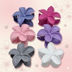 Fashion Alley 8 CM Matt Hair Claw For Women Pack Of 12 Pc