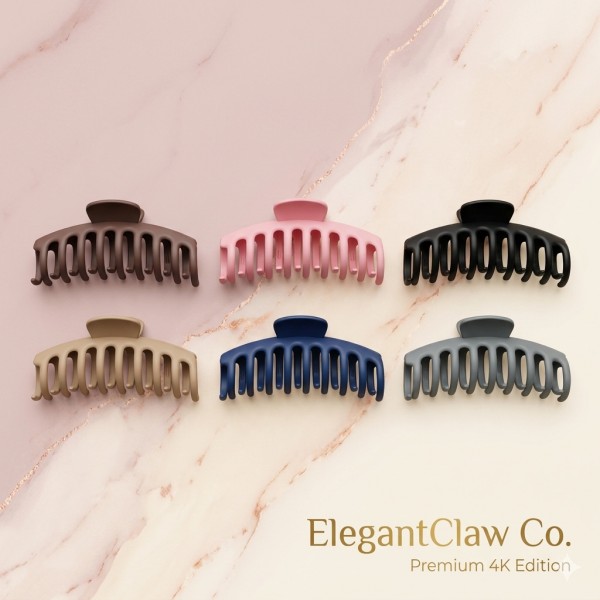 Fashion Alley 11Cm Matt Hair Claw For Women Pack Of 12