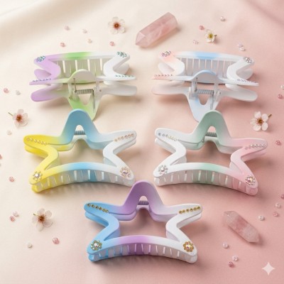 Fashion Alley 11 Cm Matt Hair Claw For Women Pack Of 12 Pc