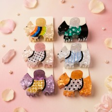 Fashion Alley 7Cm Puppy shaped Design Hair Claw For Women Pack Of 12 Pc