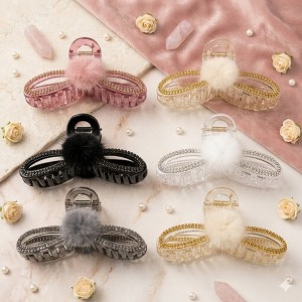 Fashion Alley 8 CM Stone Hair Claw For Women Pack Of 12 Fashion Alley 8 CM Stone Hair Claw For Women Pack Of 12