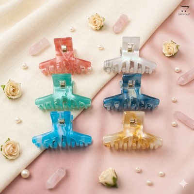 Fashion Alley 3 CM Mini Shine Hair Claw For Women [Pack Of 12]