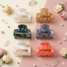 Fashion Alley 3 CM Mini Shine Hair Claw For Women Pack Of 12