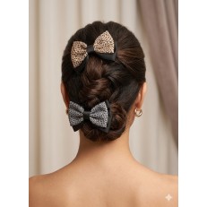 Fashion Alley 13 Cm Assorted Print Bow Hair Claw For Women Pack Of 12 Pc