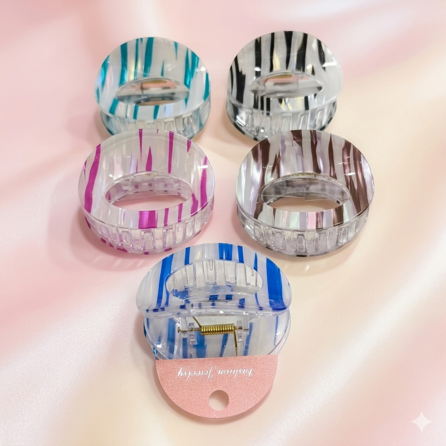 Fashion Alley 7Cm Hair Claw For Women Pack Of 12 Pc