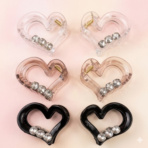 Fashion Alley 6.5-7 Cm Hair Claw For Women Pack Of 12