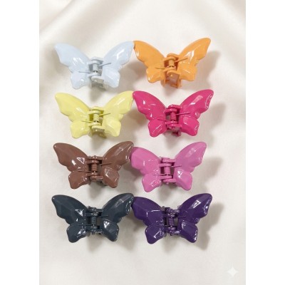 Fashion Alley 5 CM Matte Butterfly Hair Claw For Kids Pack Of 96