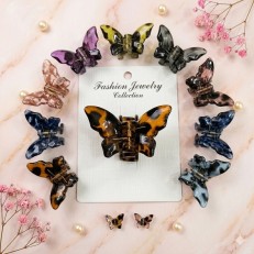 Fashion Alley 5 CM Shine Butterfly Hair Claw For Kids Pack Of 96