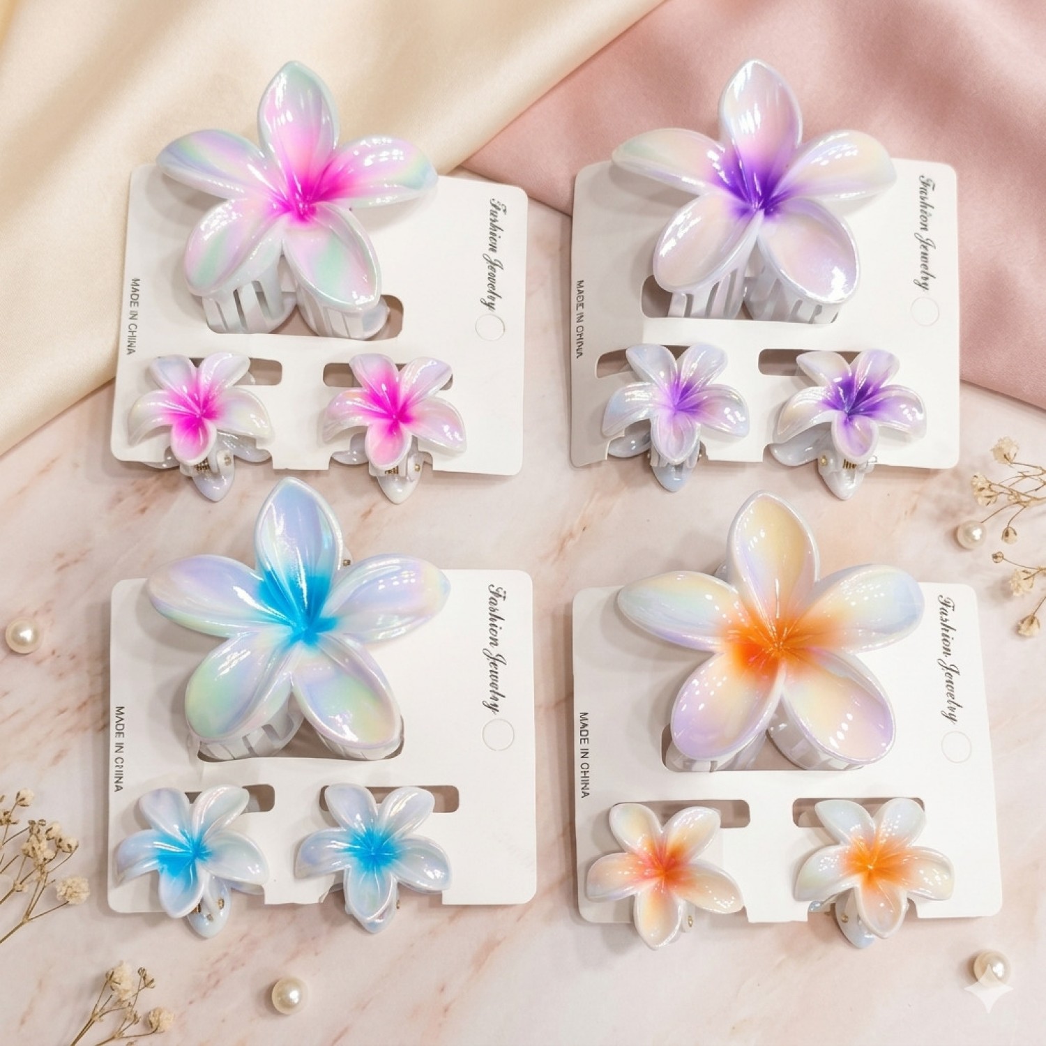 Fashion Alley 8.5Cm with 2 Small 4.5 Cm Hair Claw For Women Pack Of 36