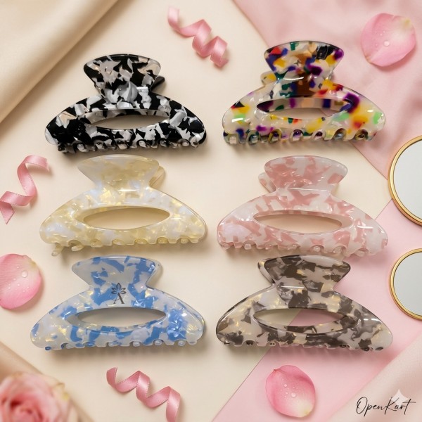 Fashion Alley 9 CM Hair Claw For Women Pack Of 12