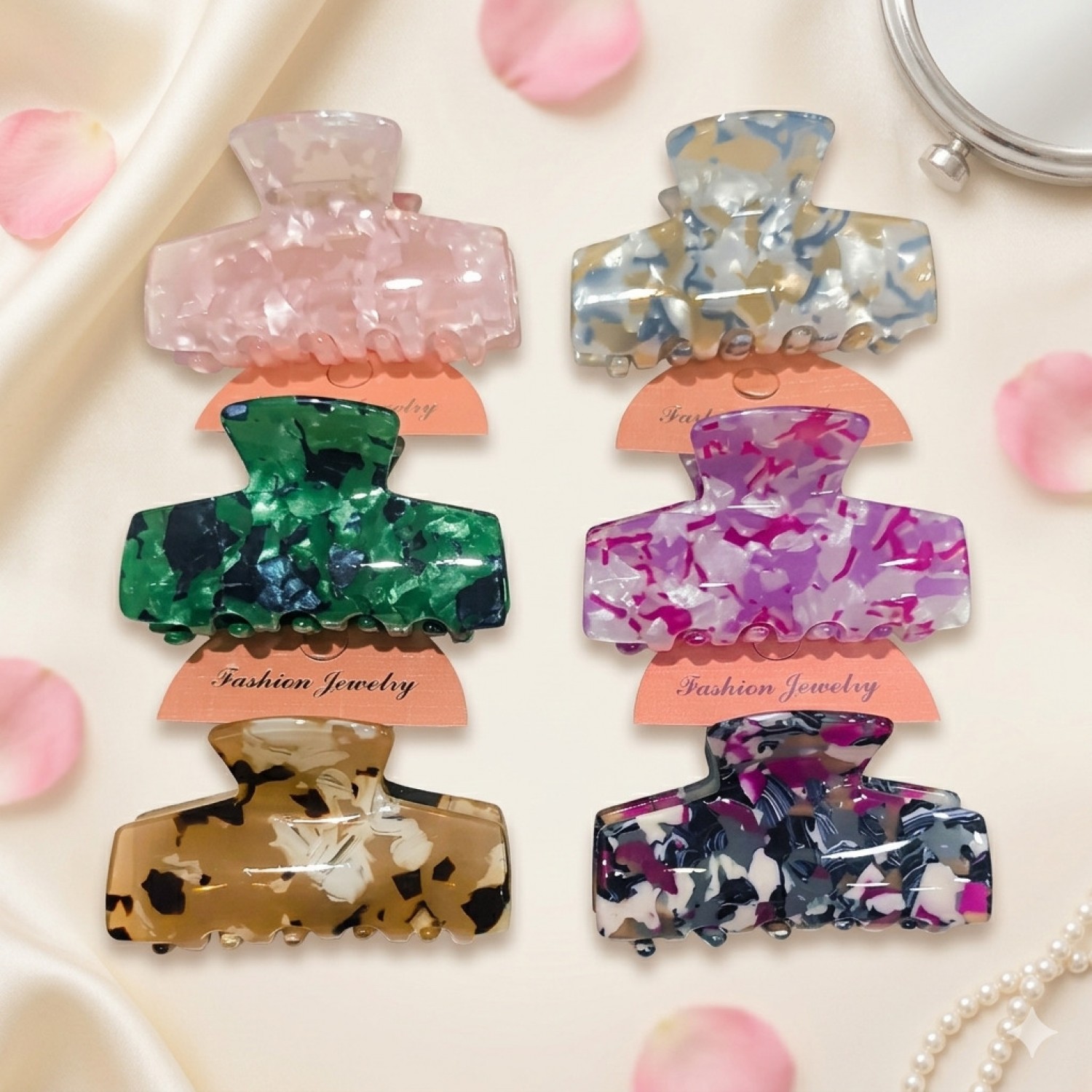 Fashion Alley 7 Cm Hair Claw For Women Pack Of 12