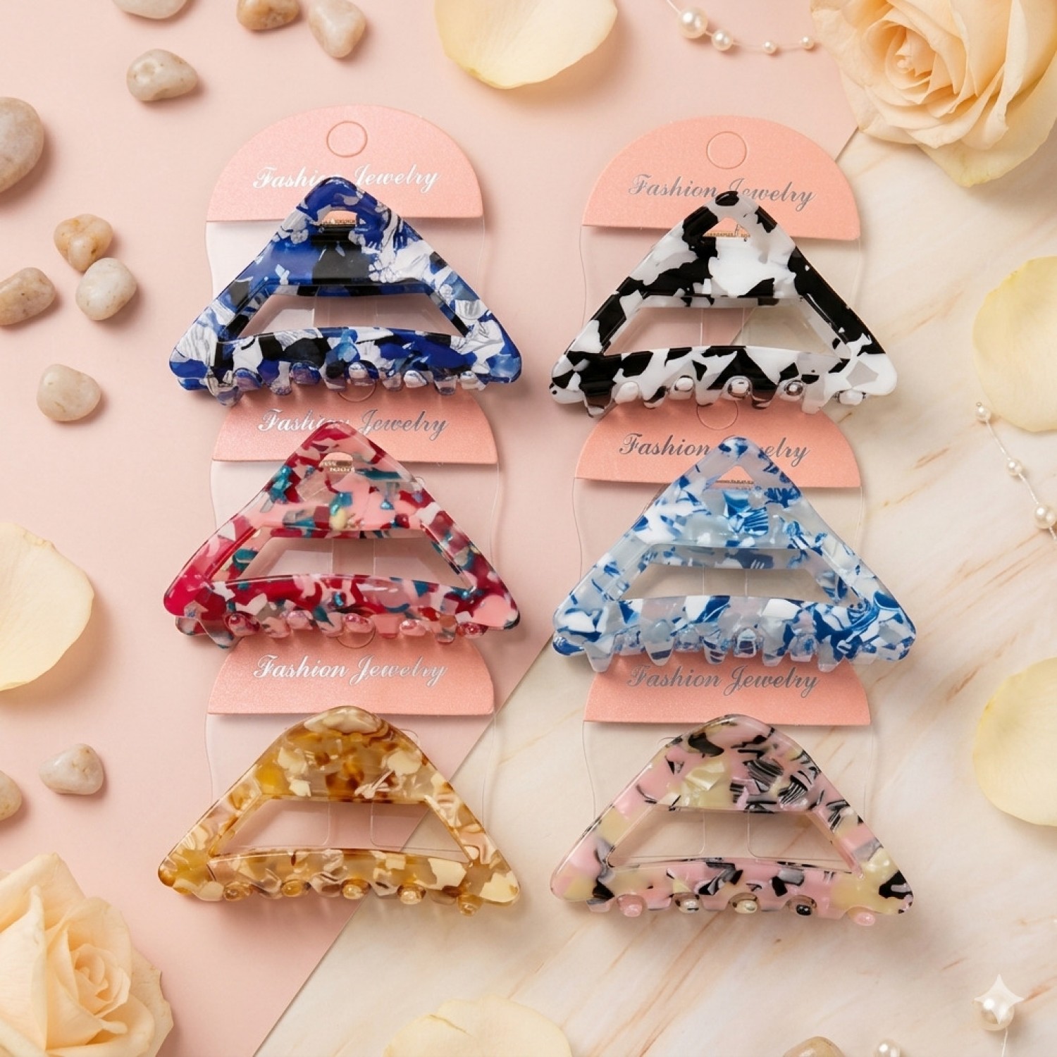 Fashion Alley 7 Cm Hair Claw For Women Pack Of 12