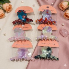 Fashion Alley 6.5cm Hair Claw For Women [Pack Of 12] 