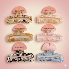 Fashion Alley 9 CM Hair Claw For Women Pack Of 12