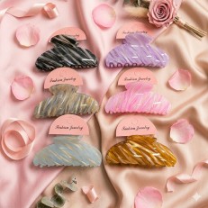 Fashion Alley 9 CM Hair Claw For Women Pack Of 12