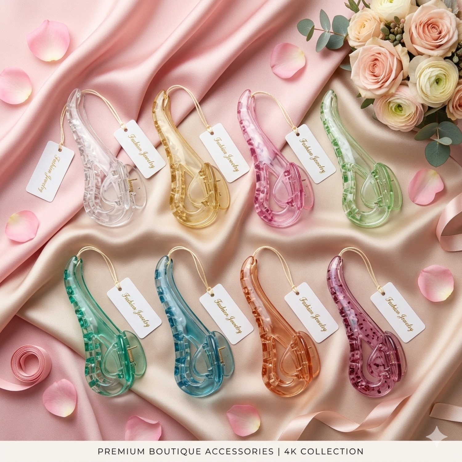 Fashion Alley 9 CM Hair Claw For Women [Pack Of 12]