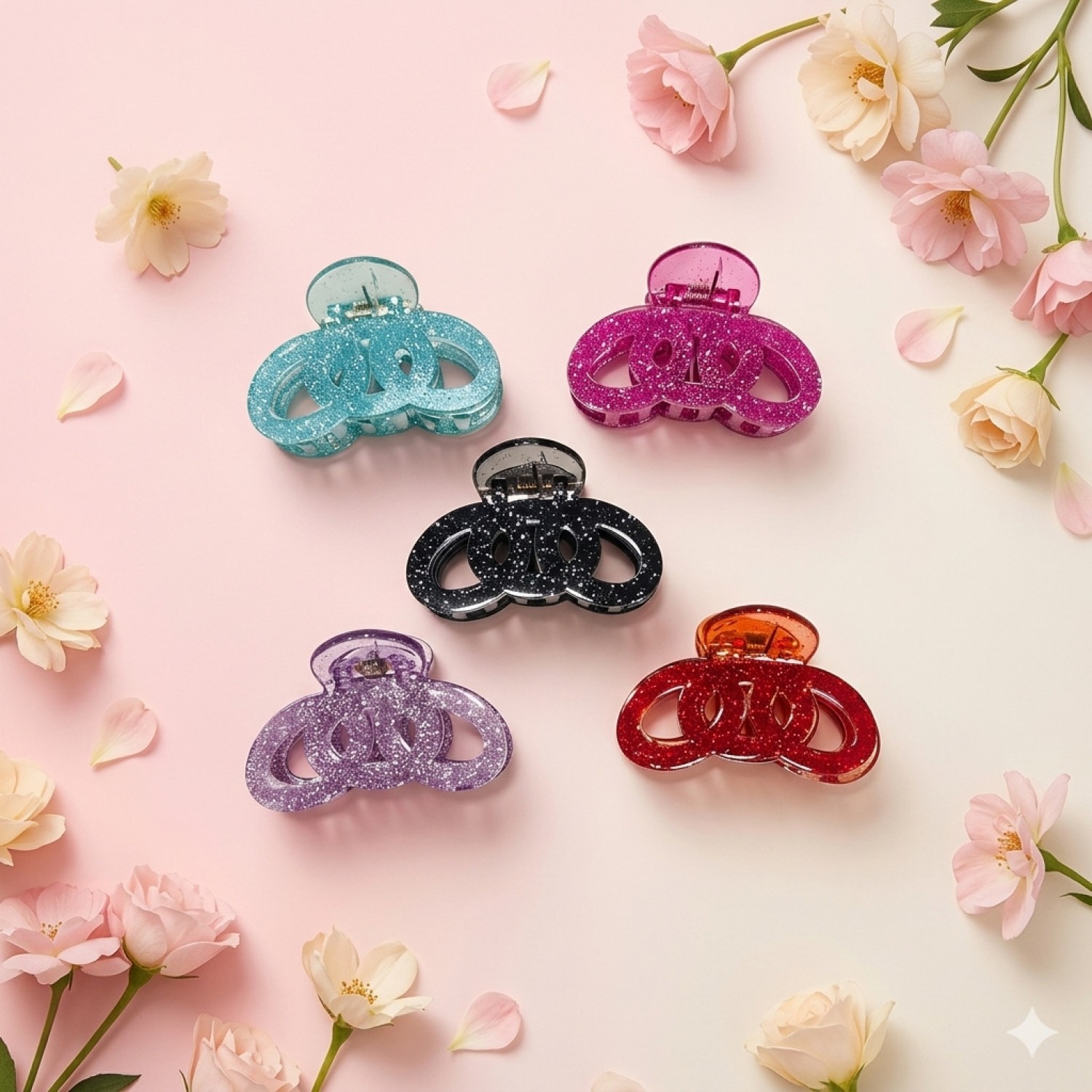 Fashion Alley 5 CM Hair Claw For Women Pack Of 12