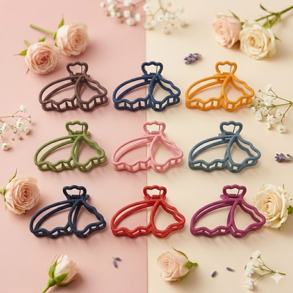 Fashion Alley Matt Hair Claw ( Pack of 12 )