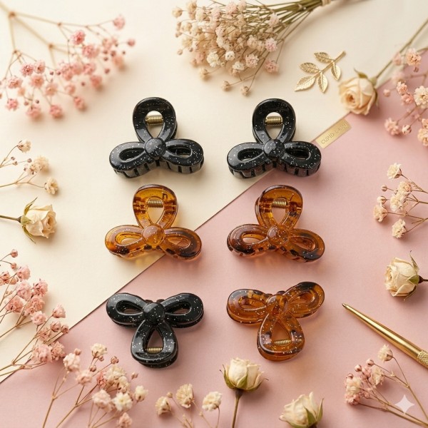 Fashion Alley 4Cm Mini Hair Claw For Kids Pack Of 12 Pc