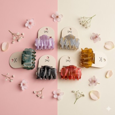 Fashion Alley 4Cm Hair Claw For Women Pack Of 12