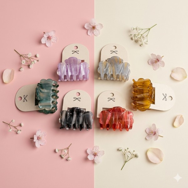 Fashion Alley 4Cm Hair Claw For Women Pack Of 12