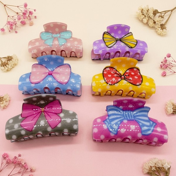 Fashion Alley Shine 8 CM Hair Claw For Women Pack Of 12