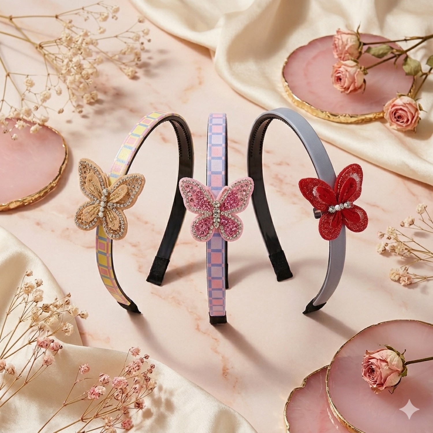 Fashion Alley butterfly design Hair Band For Women Pack Of 12 Pc