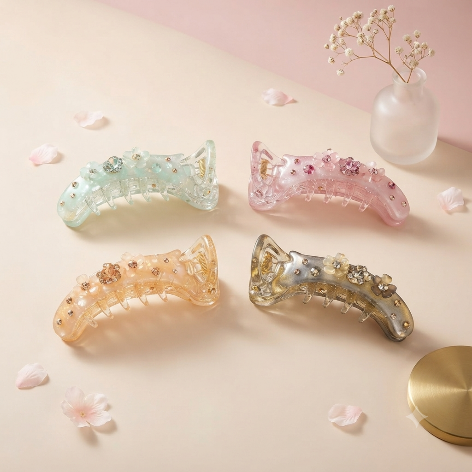 Bofeini 7Cm Banana Hair Clip For Women pack of 12