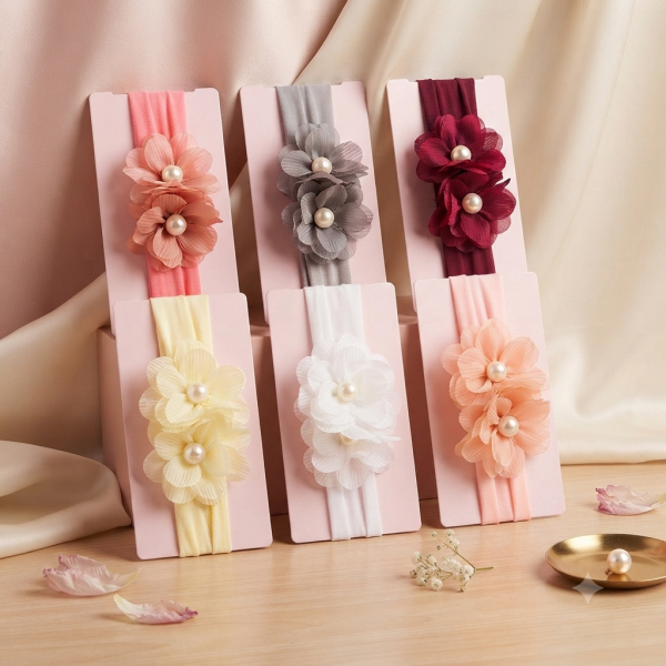 Fashion Alley New Born Baby Hair Band For Kids Pack Of 12 Pc