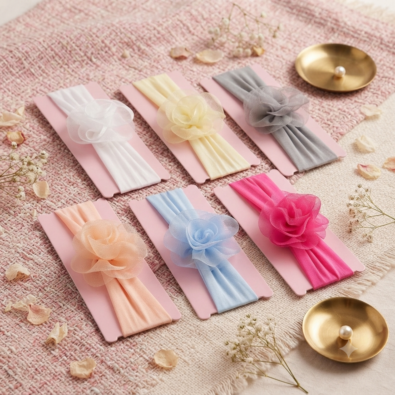 Fashion Alley New Born Baby Hair Band For Kids Pack Of 12 Pc