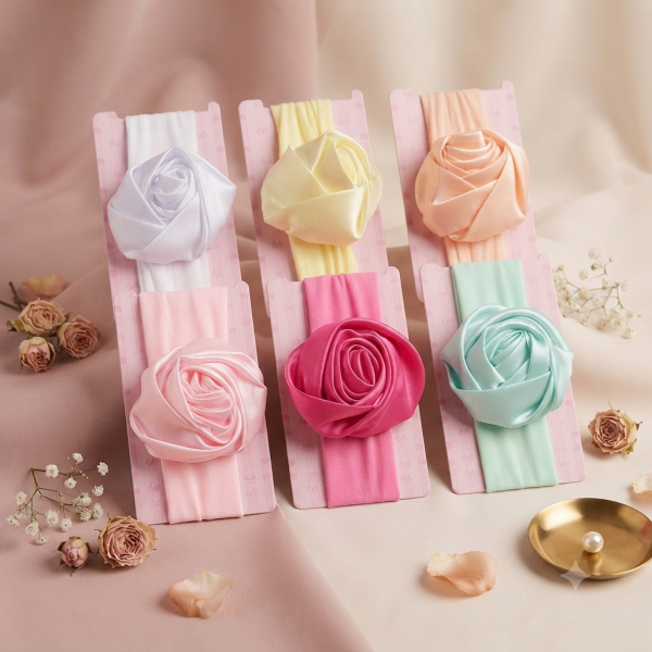Fashion Alley New Born Baby Hair Band For Kids Pack Of 12 Pc
