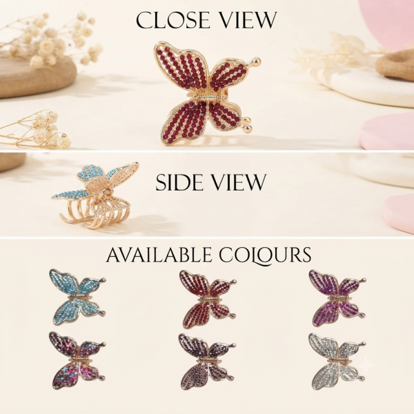 Fashion Alley 4Cm Hair Claw For Women Pack Of 12 Pc